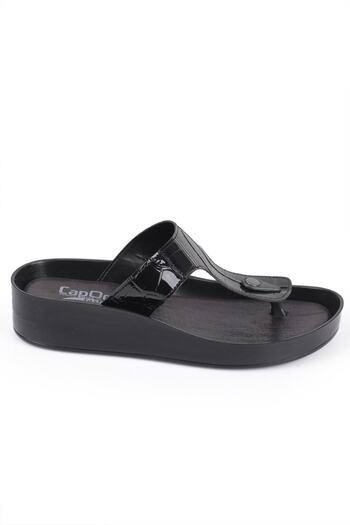 Capone Outfitters Anatomisch weiche, bequeme Mutterhausschuhe mit Keilabsatz