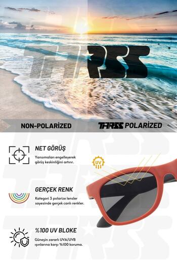 TARSS Polarized Kids Sunglasses| Matte Red Black| 2-7 Years| Light Flexible