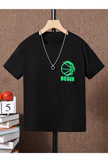 LePold Begin Front and Back Printed Girls/Boys T-Shirt