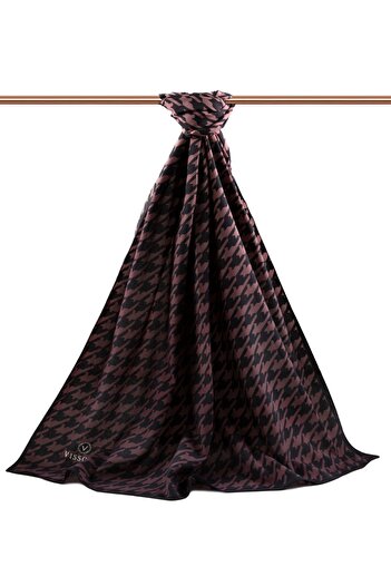 Vissona Women's Luxury Medina Silk Shawl Powder-9