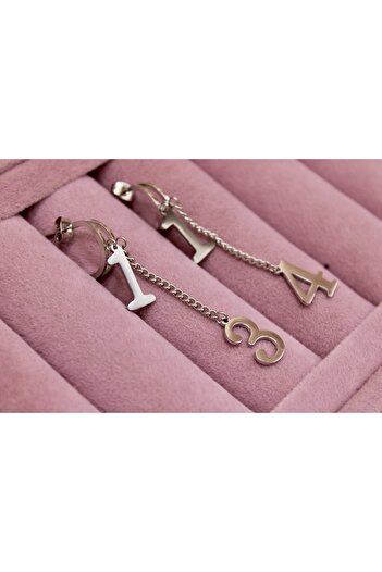 Vitastyle Silver 13-14 Number Model Earrings