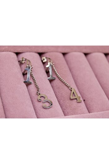 Vitastyle Silver 13-14 Number Model Earrings