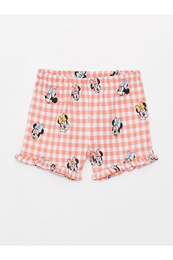 LC Waikiki Bebe Yaka Minnie Ve Mickey Mouse Baskılı Kız Bebek Pijama Takım
