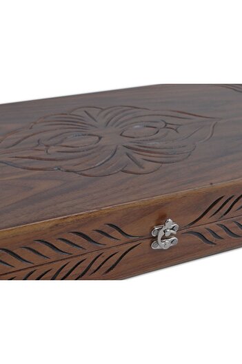 Star Okey Carved Solid Backgammon