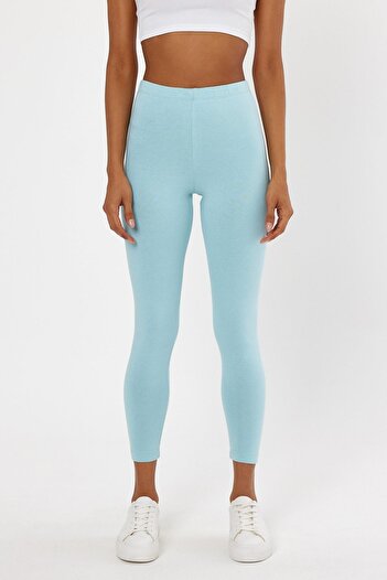 FİHA Leggings compacti din Lycra pentru dama - Ice Blue /zebil-4057