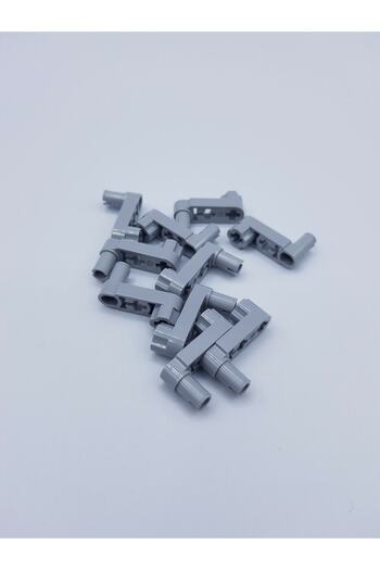 LEGO Technic Moc Custom Liftarm Modified Crank Pin 1 X 3 Axle Light Gray 2 Pieces to Send