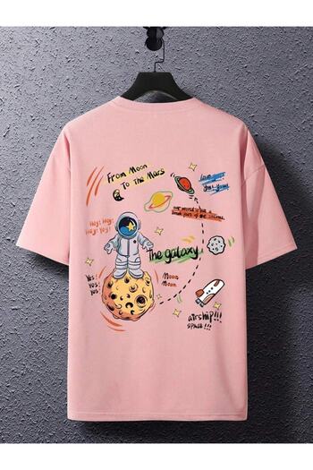 Machetta Μπλουζάκι με υπερμεγέθη Unisex The Galaxy Planet με στάμπα