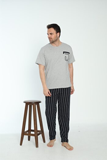 Ayans Pijama Σετ ανδρικές πιτζάμες καλοκαιρινές βαμβακερές χτενισμένες (süprem).