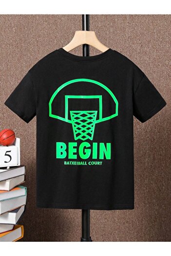 LePold Begin Front and Back Printed Girls/Boys T-Shirt