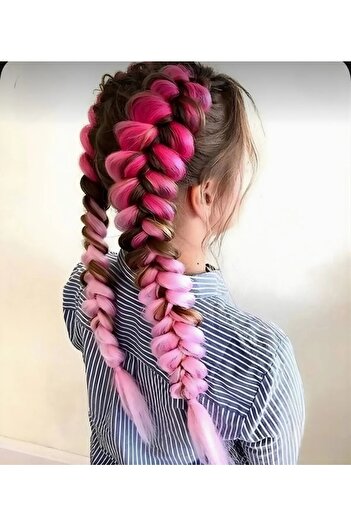 AKOLİFE Iki Renk Ombreli Box Braid Afrika Örgüsü Two Toned Hair Festival Saçı