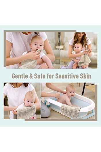 Tinybabyconcept Pack of 6 100% Cotton Muslin Shoulder and Mouth Cloth Soft, Organic, Absorbent Sweat Wipes 25X50 cm