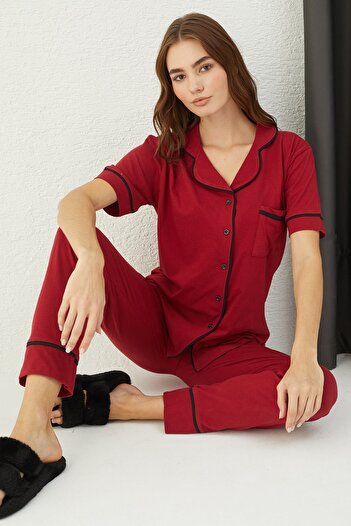 ELİTOL Buttoned Comfortable Pajama Set