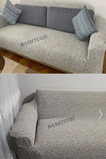 BASHTUGH TİCARET Koltuk Örtüsü Lastikli Esnek Jakarlı Kumaş 3+2+1+1 Yıkanabillir Çekyat, Kanepe Kılıfı Takımı.
