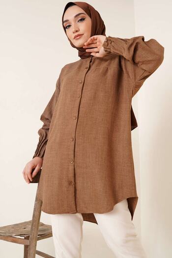 VOLT CLOTHİNG Women's Ribbed Detailed Casual Shirt