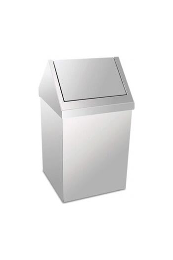 BlackBird Home Chrome Roof Lid Pushable Trash Can 11 Lt