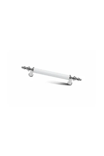 İNTERİO Rustic Handle Models Luxury Modern Kitchen Cabinet Drawer Furniture Handle 96mm White - Chrome