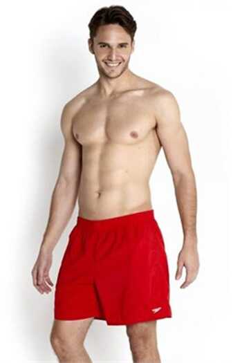 SPEEDO Men's Red Shorts Swimsuit - Solid