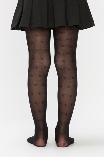Penti Black Girls' Pretty Bow Pantyhose PCDP565G17SK