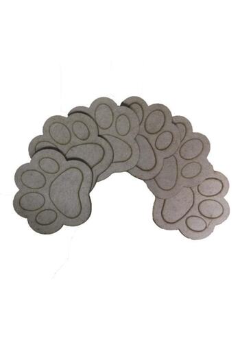 AVMmarketim Paw Coasters 6 Pieces 3mm Thick MDF Coasters