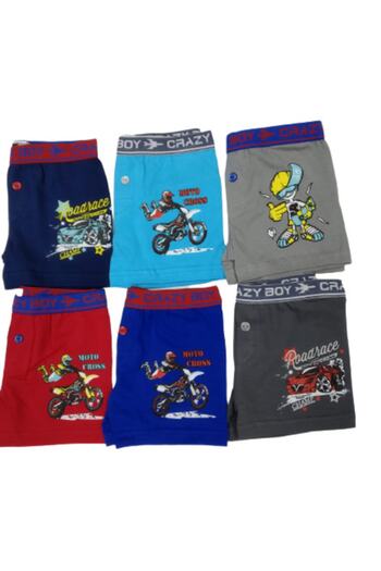 Tutku Boxeri multicolori pentru baieti, cu imprimeu din bumbac elastan