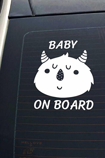 AVMmarketim Baby On Board Are a Baby Cute White Auto Sticker Autocolant pentru geam cu figuri de animale
