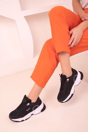 SOHO Black-White Women's Sneakers 18127