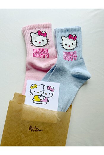 Atölye Merdiven Hello Kitty 2’li Hediyelik Çorap Seti