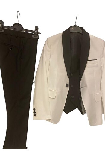 Doctor Boy's 3-Piece Satin Collar Single Button Tuxedo Suit