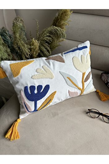 Reset Ottoson Home Collection Punch Embroidered Throw Pillow Cover