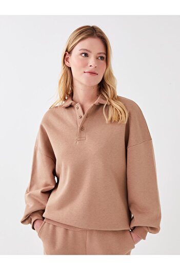 LC Waikiki Langärmliges Damen-Sweatshirt mit Polokragen