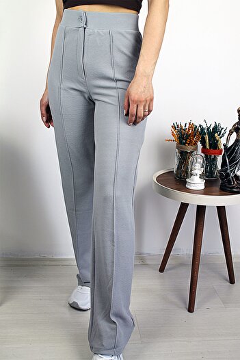 Damla Ultra High Waist Crepe Fabric Lycra Palazzo Trousers