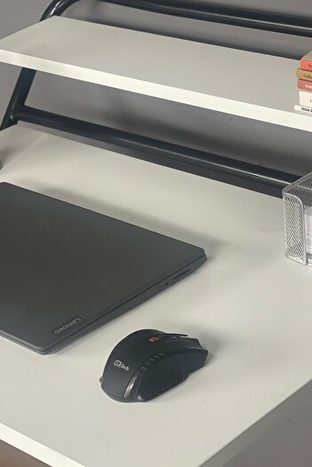 Berta Concept Lich Metal Ayaklı Laptop Sehpası Katlanır Çalışma Masası Çizim Masası Raflı Çalışma Masası -beyaz