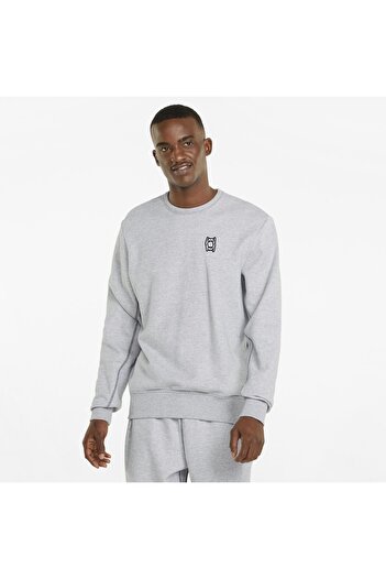 Puma Pivot Crew EMB Светло сива Хедър