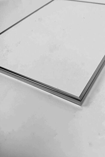 Linacci Set of 2 Silver Aluminum Metal Blue White Real Glass Tables