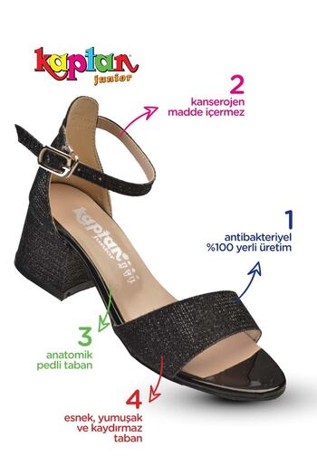 KAPTAN JUNIOR Girl's Heeled Evening Dress Shoes Pssk 400