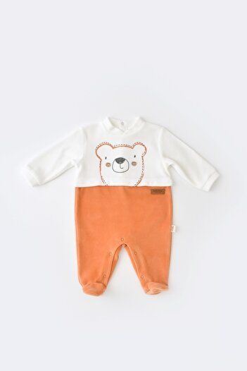 BabyCosy Organic Velvet Teddy Baby Rompers - With Booties