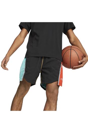 Puma Blocked Shot Erkek Siyah Basketbol Şort 53853401