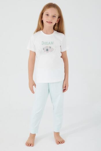 ROLY POLY Set de pijamale cu mânecă scurtă pentru fetiță Rolypoly Koala-muster Salmon