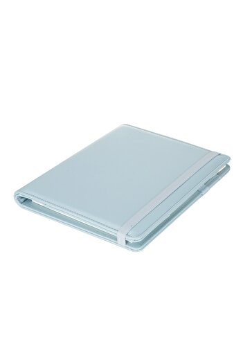 Victoria's Journals Notepad Folio 14,8x21 Cm Vegan Leather Notepad Blue+pointed