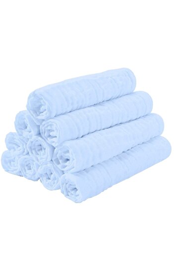 Tinybabyconcept Pack of 6 100% Cotton Muslin Shoulder and Mouth Cloth Soft, Organic, Absorbent Sweat Wipes 25X50 cm