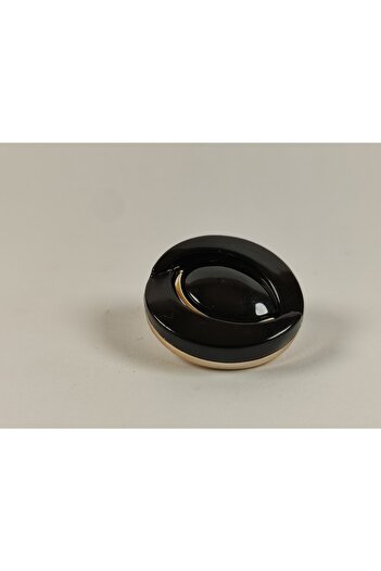 Kariyer Astar 2.5 Cm Footed Bottom Black Top Black 10 Pieces Buttons