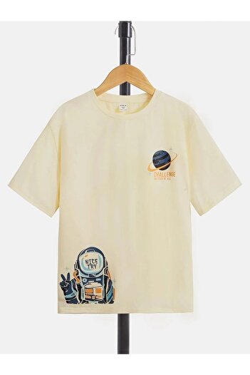 Machetta Challenge Nice T-shirt Astronaut Printed Oversize Crew Neck