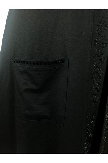 MİSS BEYZA Long Black Daily Combed Cotton Vest