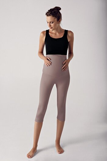 Artış Adjustable High Waist Stretchy Recovery Below Knee Capri Maternity Leggings T08