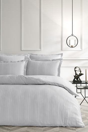 Puffy Melvin King Size Bamboo Satin Duvet Cover Set - Gray