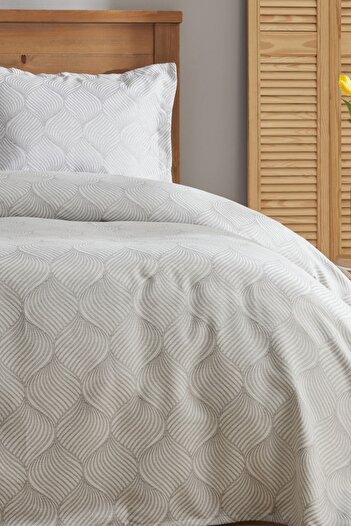 Karaca Home Oyster Gray Double Bedspread