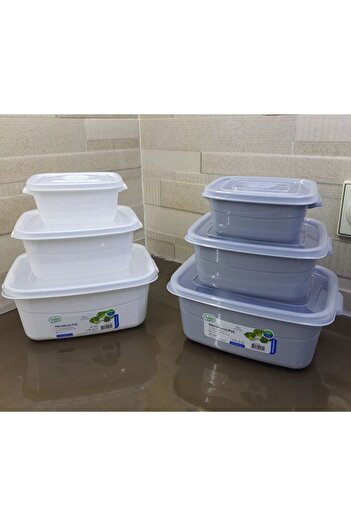 HOBBY LİFE Gree Home Microwave Storage Container 3 Pieces