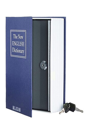 MUJGAN Kitap Görünümlü Gizli Kasa Lacivert