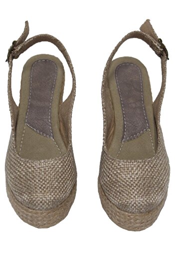 GokceKundura06 Women's Linen Summer Sandals Platform Shoes