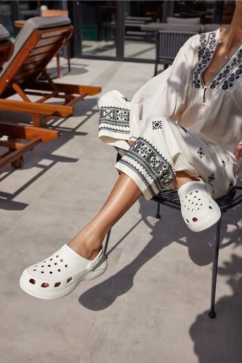 ANGELİNA JONES Parna Unisex White Eva Summer Beach-day Platform Slippers